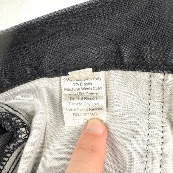 CRIPPEN Denim Faded Black High Waisted Skinny Crop Jeans Size 26 - Picture 11 of 13